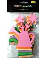 Kwiatki w konewce z pianki 9,5x12cm 8szt