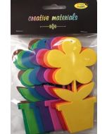 Kwiat w doniczce z pianki 9,5x12cm 9szt