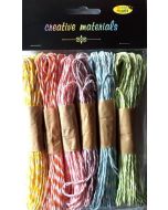 Sznurki papierowe duo 6 kolorów