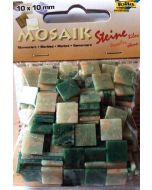 Mozaika kamyczki marmurkowe 10x10mm zielona