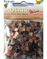 Mozaika kamyczki marmurkowe 5x5mm brązowa