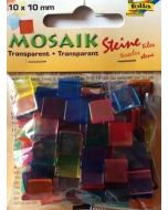 Mozaika kamyczki transparentne 10x10mm 190szt