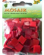 Mozaika kamyczki 10x10mm czerwona