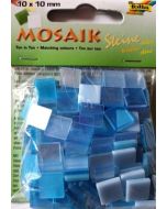 Mozaika kamyczki 10x10mm niebieska
