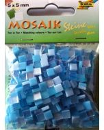 Mozaika kamyczki 5x5mm niebieska