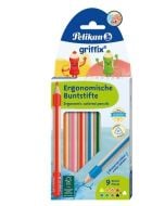 Kredki ołówkowe trójkątne Griffix 9 kolorów
