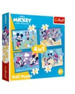 Puzzle 4w1 Zabawne zdarzenia Myszki Miki TREFL