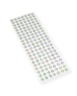 Kryształki samoprzylepne srebrne 10mm