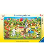 Puzzle dla dzieci 2D w ramce: Przyjęcie urodzinowe