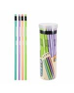 Ołówek z gumką HB trójkątny pastel tuba (48szt)