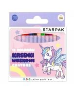 Kredki woskowe 12 kolorów Unicorn