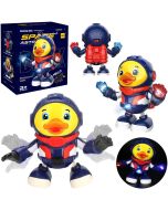 Kaczka astronauta tańcząca na baterie