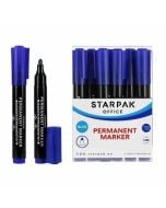 Marker permanentny okrągły niebieski (12szt)