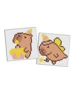 Diamentowa mozaika naklejka - Kapibara się bawi