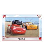 Puzzle 15 ramkowe Auta Cars Wyścig