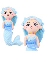 Syrenka pluszowa z koralami niebieska 32cm