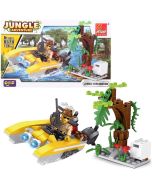 Klocki motorówka dżungla 130 elementów