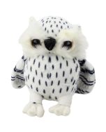 Maskotka Mała Sowa biała czarne cętki 15cm