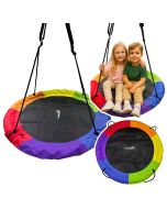 Huśtawka ogrodowa bocianie gniazdo kolorowa 100cm