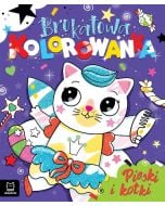 Brokatowa kolorowanka. Pieski i kotki