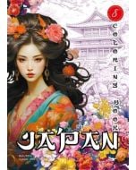 Kolorowanka A4 pionowa 8 obrazków Japan fiolet