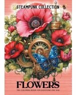 Kolorowanka A4 pionowa 8 obrazków Kwiaty róż