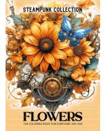 Kolorowanka A4 pionowa 8 obrazków Kwiaty żółte