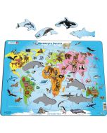 Układanka Zwierzęta świata Maxi