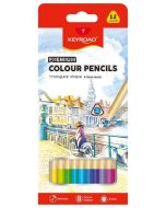 Kredki ołówkowe trójkątne 4mm 12 kolorów