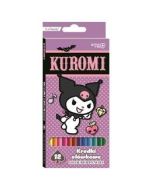 Kredki ołówkowe trójkątne Kuromi 12 kolorów