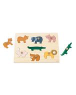 Puzzle drewniane ze zwierzętami 7el