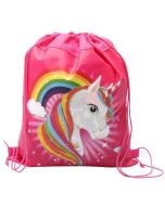 Worek na buty Jednorożec Tęcza różowy