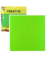 Płyta do budowania z klocków zielona 25,5x25,5cm