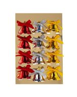 Dzwonki metalowe z kokardką 12szt