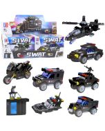 Klocki konstrukcyjne pojazdy SWAT 2w1 MIX