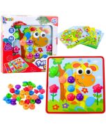 Układanka guzikowa 12 plansz 46 guzików