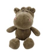 Maskotka przytulanka hipopotam z przyssawką brąz