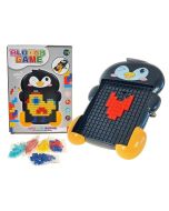 Układanka z klocków wtykanka pingwin