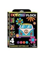 Diamond Dotz - Adults Flocked Neon Peace&Love