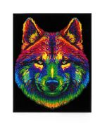 Diamond Dotz - Adults Flocked Neon Wolf
