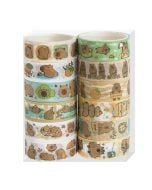 Zestaw taśm washi kapibara 1,5cmx2m 12szt