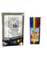 Puzzle 500 do kolorowania Słoń