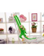 Maskotka małpka z dzieckiem zielona 90cm