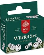 Kości do gry białe 12szt CARTAMUNDI