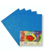 Pianka brokatowa A4 Eva niebieska biodegrad. 5szt