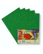 Pianka brokatowa A4 Eva zielona biodegrad. 5szt