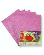 Pianka brokatowa A4 Eva jasny róż biodegrad. 5szt