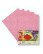 Pianka brokatowa A4 Eva pastel. róż biodegrad. 5sz