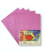 Pianka brokatowa A4 Eva różowa biodegrad. 5szt