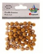 Koraliki drewniane jasno brązowe 60szt
